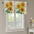thumbnail image 4 of Btomtd Sunflower Window Valance Cottage Layout Curtain Decoration Curtain Rod Pocket Valance for Kitchen Living Room Bedroom, 17.71x53.93 inch, C, 4 of 5