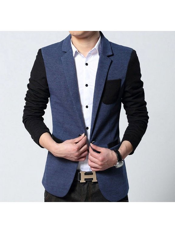 Mens Contrasting Sleeve Sports Jacket