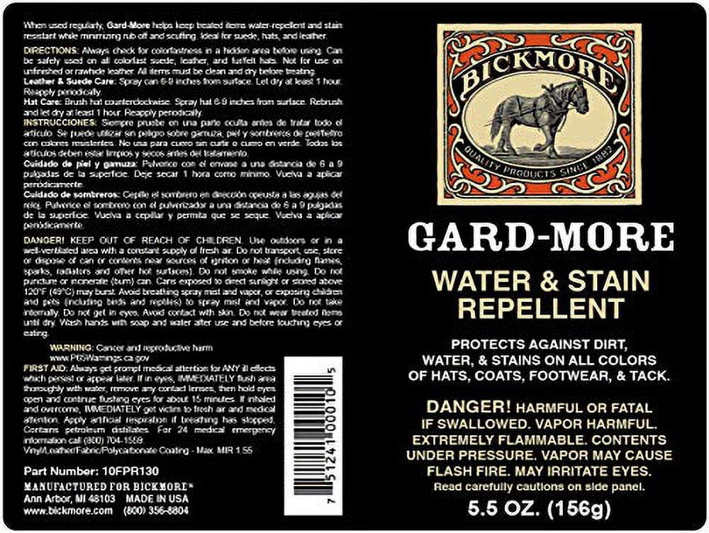 Gard-More Water & Stain Repellent 5.5oz- Leather Protector and Suede Protector Waterproofing Spray Guard for Boots, Shoes, Clothing, Hats, Jackets & More