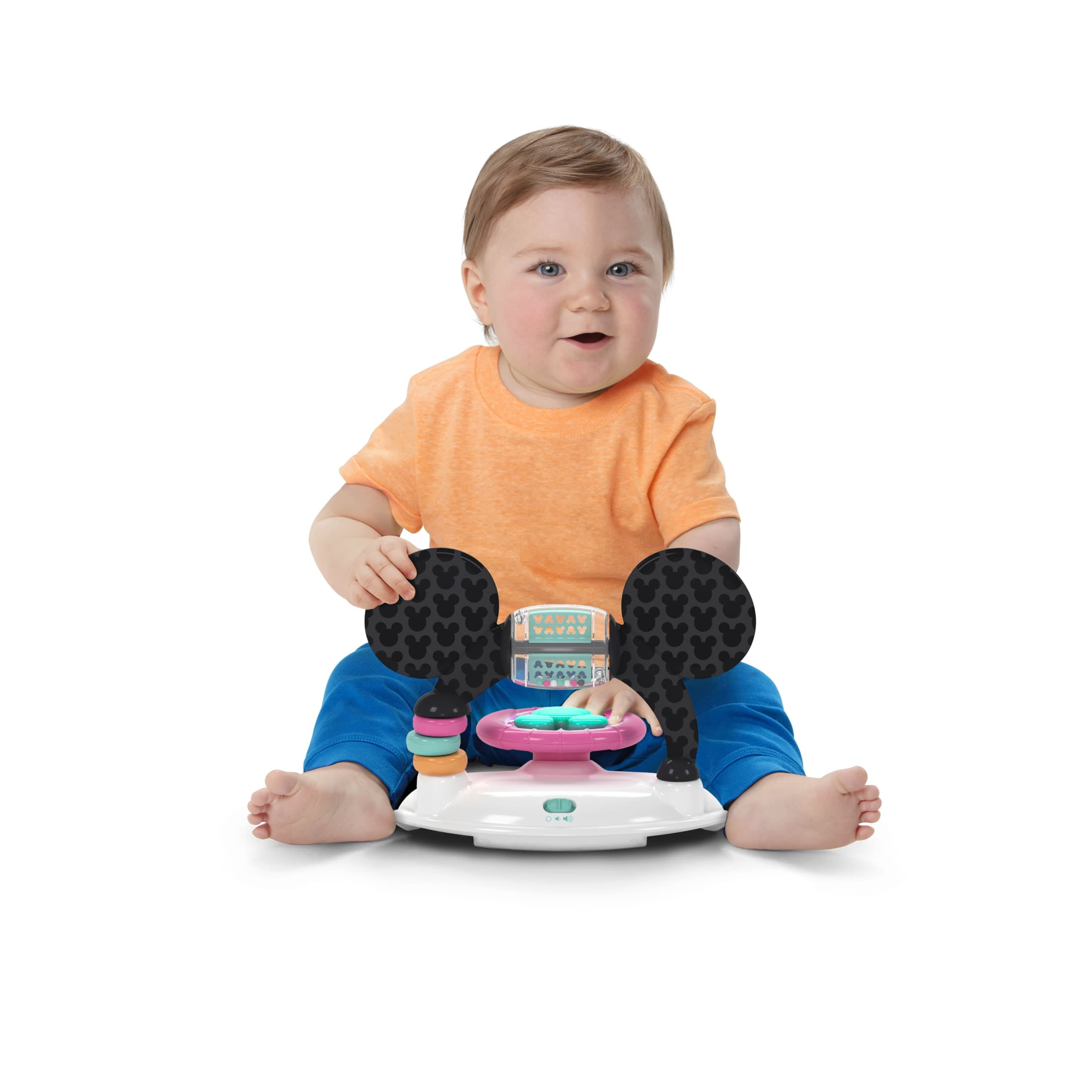 Disney Baby 2-in-1 Adjustable Baby Walker with Activity Station, Minnie Mouse by Bright Starts
