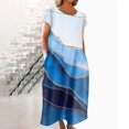 thumbnail image 2 of CHOK Robe en Lin Décontractée à Manches Courtes et Col Rond pour Femmes, Couleur Unie, Coton et Lin, Robe d'Été 2024 avec Poches, Gris, TG, 2 of 5