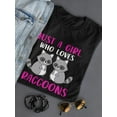 thumbnail image 3 of A Girl Who Loves Raccoons T-Shirt Women -Smartprints Designs, Female Large, 3 of 4