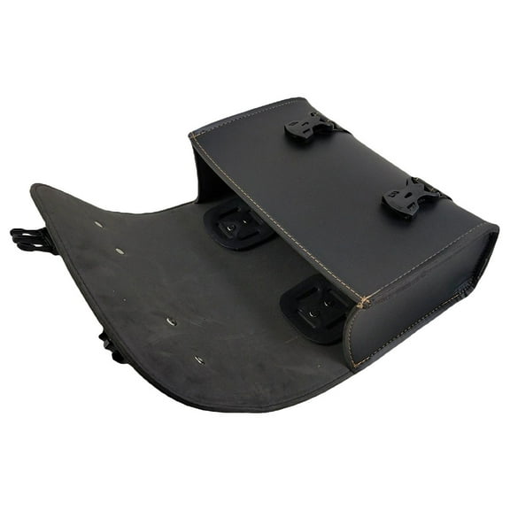 OUNONA Black Synthetic Motorcycle Saddle Bags for Outdoor Large Capacity Waterproof Design