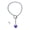 Love lock, variant on Double Love Heart Necklace Punk Rock Cuban Long Chain Choker Fashionable Lariat Neckchain Accessory for Women Men