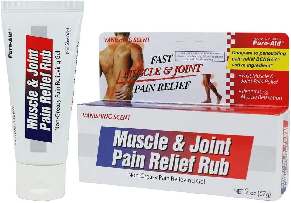Pureaid Muscle & Joint Pain Relief Rub 2oz.