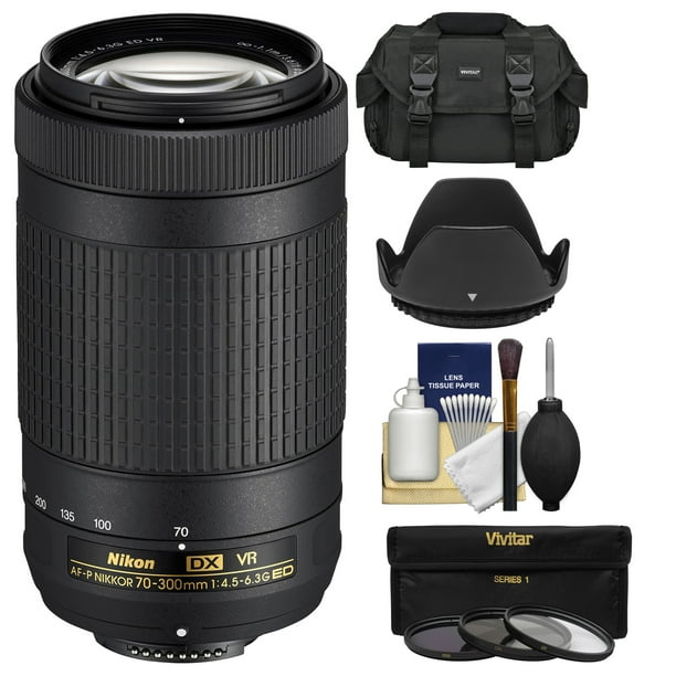 Nikon 70300mm f/4.56.3G VR DX AFP ED ZoomNikkor Lens with 3 UV/CPL