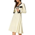 thumbnail image 4 of INSPIRE CHIC Women's 2 Piece Outfit Work Office Suit Sets Elegant  Blazer and Spaghetti Strap Midi Dress XS White, 4 of 6