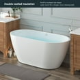FerdY 55" Bali Acrylic Freestanding Bathtub, Gracefully Shaped