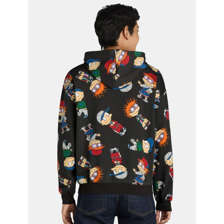 Rugrats Men's All-Over Print Pullover Hoodie with Pocket