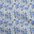 thumbnail image 1 of oneOone Rayon Medium Blue Fabric Floral Quilting Supplies Print Sewing Fabric By The Yard 56 Inch Wide, 1 of 5