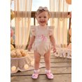 thumbnail image 3 of Cjfdfy Newborn Baby Girl Half Birthday Outfit 1/2 Goose Birthday Romper Lace Ruffle Flying Sleeveless Jumpsuit With Headband Infant Cute Half Way To One Birthday Outfit, 3 of 9
