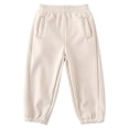 thumbnail image 3 of ZXLBBD Boys Jogger Pants Winter Thermal Sweatpants with Elastic Waistband Solid Color for Casual Sports Durable Loose School Wear, 3 of 7
