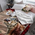 thumbnail image 3 of Christmas Throw Flannel Blanket 60x80In Cow Farmhouse Snowflake Berry Wood Grain Super Soft Cozy Bed Blanket, Lightweight Plush Fuzzy Bed Throw for Bedroom Sofa Couch Living Room, 3 of 4