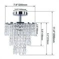 thumbnail image 3 of FRIXCHUR Modern Crystal Chandelier Mini Ceiling Lights 3 Tiers Crystal Raindrops for Hallway Corridor Living Room Bedroom Entrance Pendant Lighting (Silver), 3 of 10