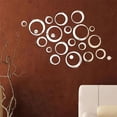 thumbnail image 5 of Diy 3D Círculos Pared Pegatina Cristal Mural Calcomanía Decoración Del Hogar Sala De Estar Pegatina Decorativa Vogacara HA025772-02, 5 of 5