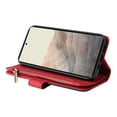 thumbnail image 5 of Multifunctional Case for Google Pixel 6,[RFID Blocking] 9 Credit Cards Holder with Wrist Strap, Premium PU Leather Zipper Wallet Purse Magnetic Flip Phone Cover for Google Pixel 6, Red, 5 of 12