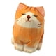 thumbnail image 2 of Adorno de colección de escultura pintada a mano de estatua de Animal de madera bonita de 2 piezas Lowrie y gato Fernando Estatuilla Estatua, 2 of 8