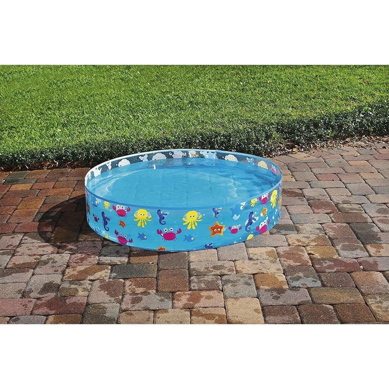 (2 pack) Fill-N-Fun Paddling Pool - 48 x 10 Inches, Blue