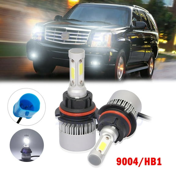 9004 LED Headlight High/Low Beam Bulbs Kit 6000K For Cadillac Brougham 1990-1992