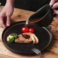 thumbnail image 4 of Classic Steak Sauce Jug Gravy Boat Simple Ceramic Pointed Spout Milk Pitcher With Handle, 4 of 6