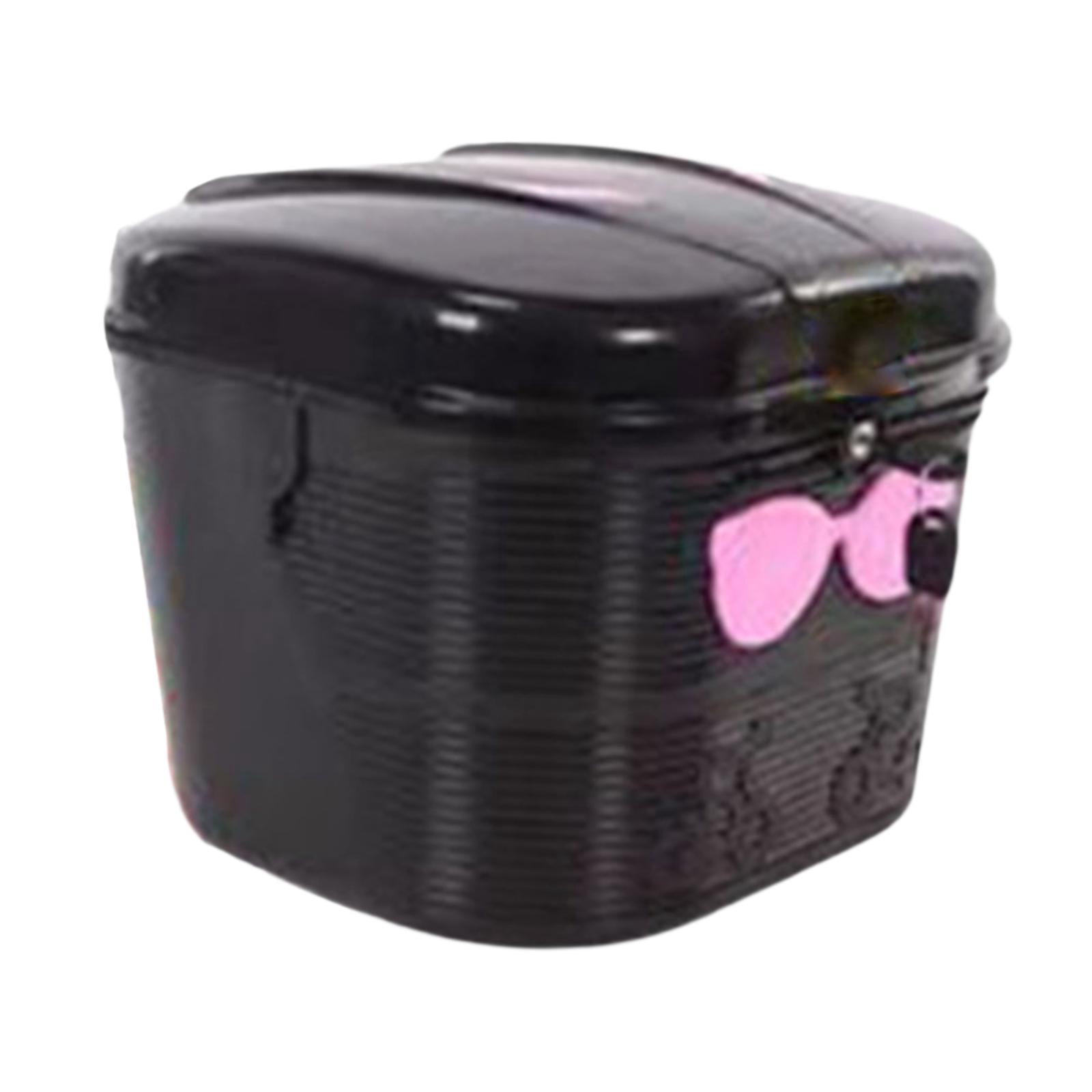 harayaa E Bike Front Basket Bicycle Cargo Rack Lock Design Large Capacity Portable Water Black and Pink
