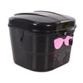 thumbnail image 2 of Vsenkes Electric Bike Basket Front Mounted with Lock Cargo Rack for Shopping Black and Pink, 2 of 9