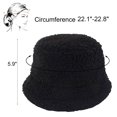 thumbnail image 3 of Bucket Hats Winter Bucket Vintage Cloche Warm Faux Wool Outdoor Fisherman Cap Caps Gifts, 3 of 5
