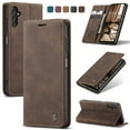 thumbnail image 1 of Mantto Case For Samsung A13 5G, RFID Blocking Cash Wallet Pocket With Card Slot High Qulity PU Leather Retro Cover Kickstand Folio Magnetic Phone Cover For Samsung Galaxy A13 5G, Coffee, 1 of 10