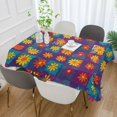 thumbnail image 2 of Yayeee Tablecloths 54" x 54" Rectangle Wrinkle Resistant Party Table Cover, Colorful Checkered Daisy, 2 of 8