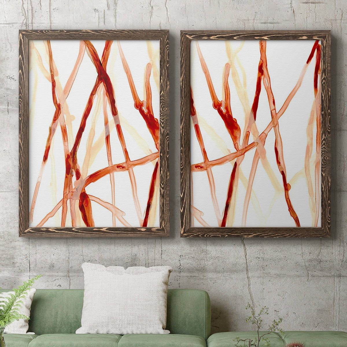 Runnel V - Premium Framed Canvas 2 Piece Set - Ready to Hang