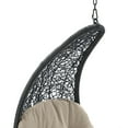 thumbnail image 5 of Modway Landscape Hanging Chaise Lounge Outdoor Patio Swing Chair in Light Gray Beige, 5 of 6