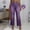*Purple, variant on ClodeEU Women's Faux Denim High Stretch Flare Pants with Faux Pockets,Loose Fit Casual Leggings Army Green,Womens Plus XXL