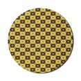 thumbnail image 1 of Abstract Mouse Pad for Computers, Circular Tribal Inspired Geometric Pattern, Round Non-Slip Thick Rubber Modern Gaming Mousepad, 8" Round, Pale Coffee Indigo, by Ambesonne, 1 of 2