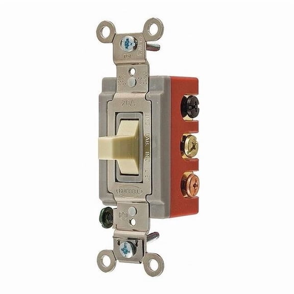 Hubbell Wiring Device-Kellems Wall Switch, 2-Pole, Toggle, 20A, Ivory HBL1386I