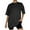 Black, variant on Timegard Womens Tops Short Sleeve Crewneck Loose Comfy Basic Tee Casual Drop Shoulder Oversized Top