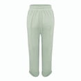 thumbnail image 6 of Women's Fashion Casual Solid Color Elastic Waist Cotton and Linen Casual Pants, 6 of 6