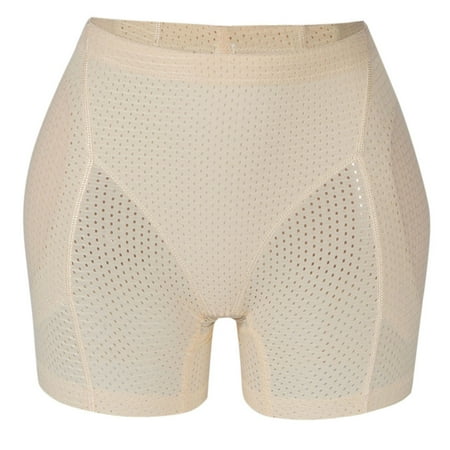 

Women Padded Panties Shapewear Enhancer Control Panties Body Shaper Underwear Apricot L