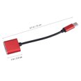 BESTYASH USB C Earphone Adapter Red Reversible Plugging for Mobilephone ...