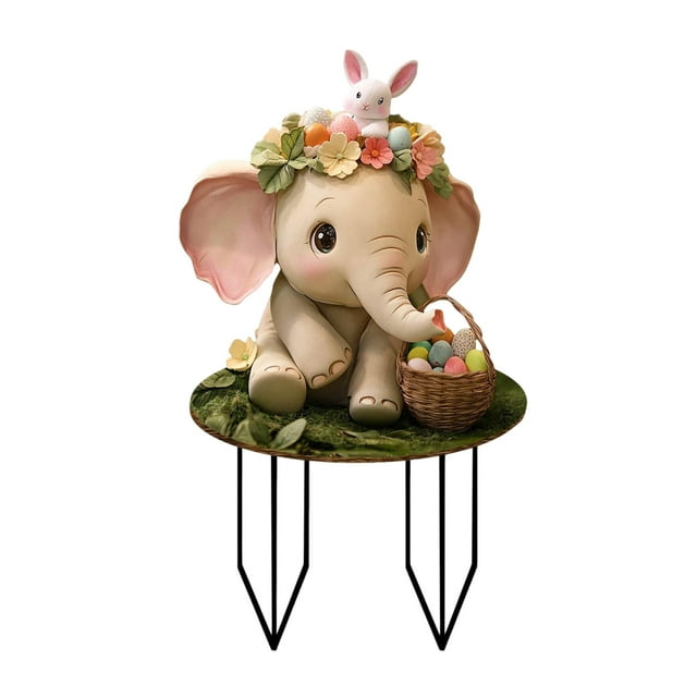 Piquet de Jardin Lapin de Pâques Décoration Rétro Lapin de Pâques Œuf de Pâques Logo de Jardin Extérieur Décoration de Pâques Lapin de Pâques Œuf de Pâques Enseigne de Jardin Lapin de Pâques
