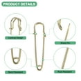 thumbnail image 2 of Uxcell 30-Pack Alfileres de Seguridad Grandes, 2" Alfileres de Bloqueo de Resorte para Mantas, Alfileres a Granel para Moda/Ropa/Coser/Colchar/Manualidades, Grandes Alfileres de Seguridad [Dorado], 2 of 7
