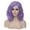 Lavender Purple, variant on RightOn Red Wig for Women Short Curly Wavy Bob Wig Red Hair Wigs Synthetic Wigs With Wig Cap