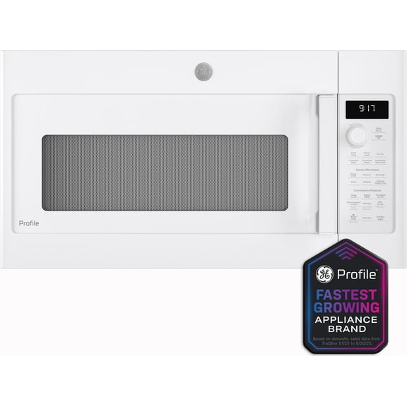 GE Profile 1.7 Cu. Ft. Convection Over-the-Range Microwave Oven, Black
