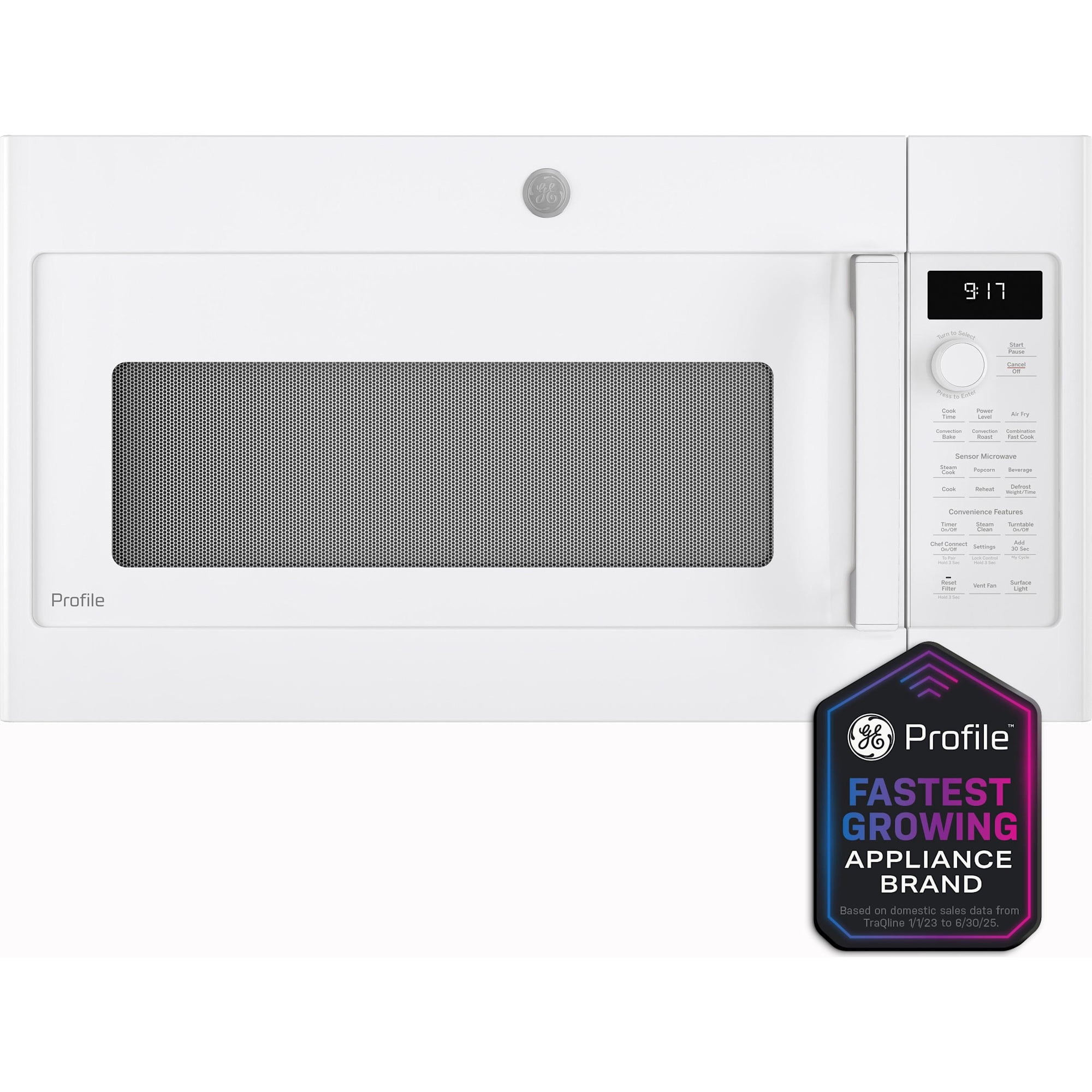 GE PVM9179DRWW 30 Inch Over-the-Range Convection Microwave Oven with Air Fry