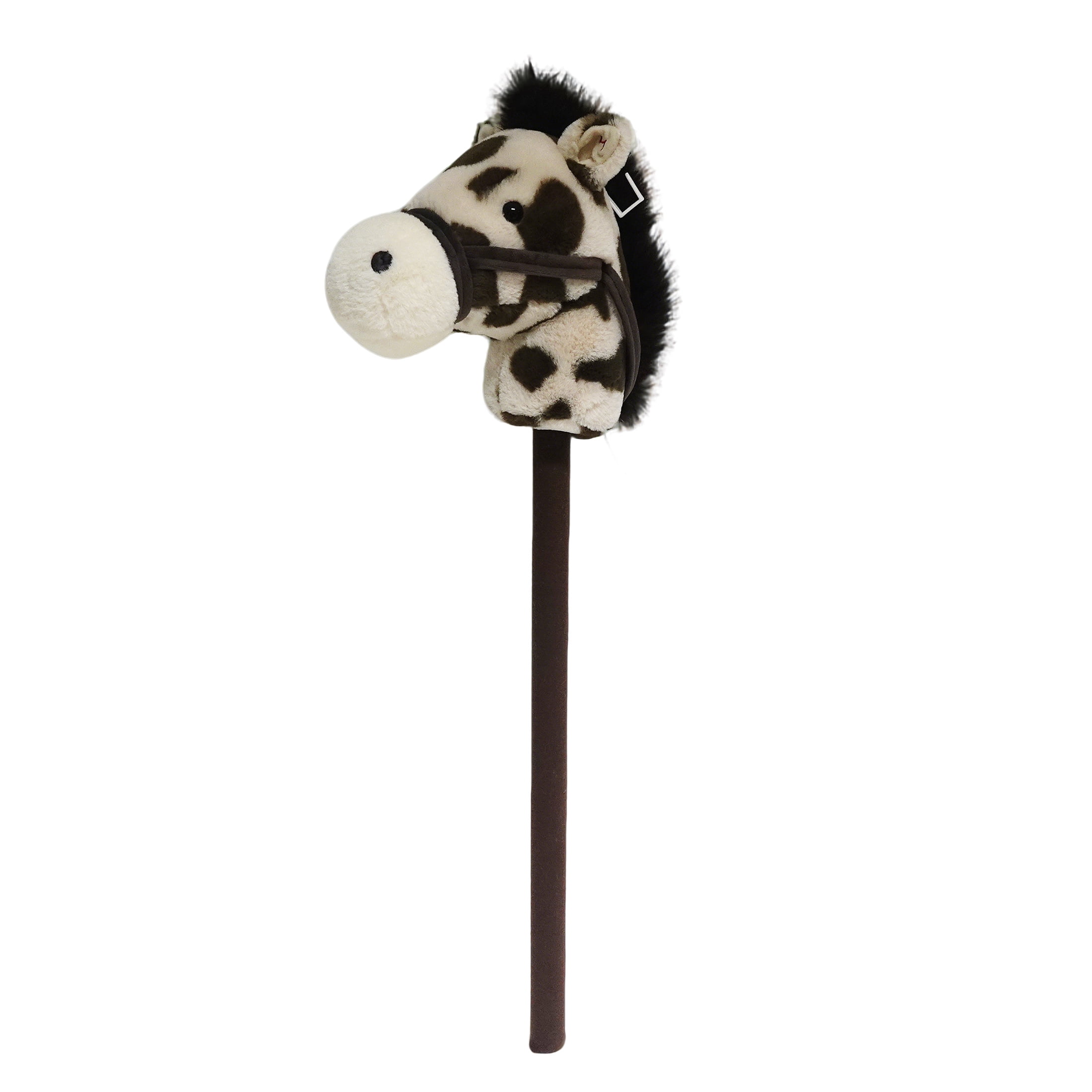 Kid Connection Plush Riding Stick Horse, Spotted, Ages 3+, Toddler Toys