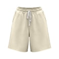 thumbnail image 4 of XIAOCHA Womens Drawstring Waist Casual Shorts Loose Comfortable Sweat Shorts with Pockets,Beige, 4 of 4