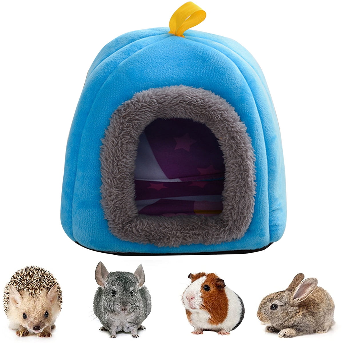 Walbest Small Animal Hideaway Bed, Warm Winter Bed Hut Hooded Cave Pet