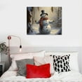 thumbnail image 4 of Nawypu Christmas Wall Art Christmas Snowman Poster on Canvas Print Winter Wall Art Painting Snowscape Decorative Art Nature Wall Art for Decorating Bedrooms and Living Rooms, 4 of 4
