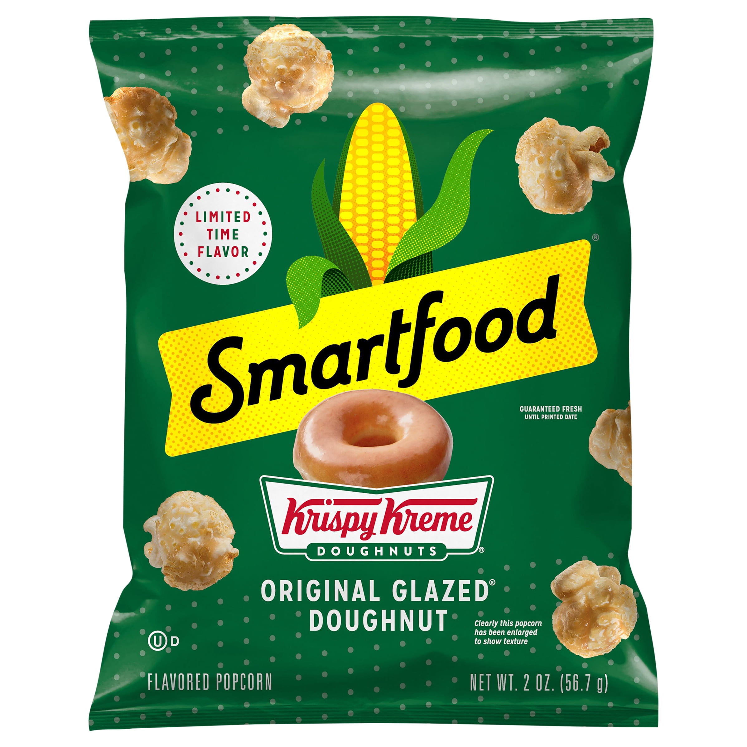Smartfood Krispy Kreme Doughnuts Original Glazed Doughnut Flavored Popcorn, 2 oz
