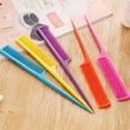 thumbnail image 4 of Pure Color Hair Comb Salon Brush Styling Hairdressing Hair Comb Comb Rat Tail Plastic Comb Set With Thin And Long Handle, 4 of 6