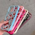 thumbnail image 5 of Compatible with iPhone 14 Pro Max Hollow Case Stars Moon Pattern Cute Fashion Unique Bling Glossy Heat Dissipation Cool Shockproof Protection Cover for Women Girls Pink, 5 of 9